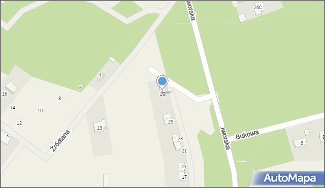 Dziechciniec, Dworska, 29, mapa Dziechciniec