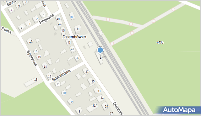 Dziembówko, Dworcowa, 4, mapa Dziembówko