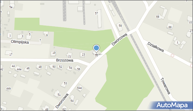 Dziergowice, Dworcowa, 55, mapa Dziergowice
