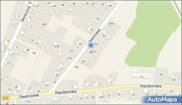 Dziergowice, Dworcowa, 60, mapa Dziergowice