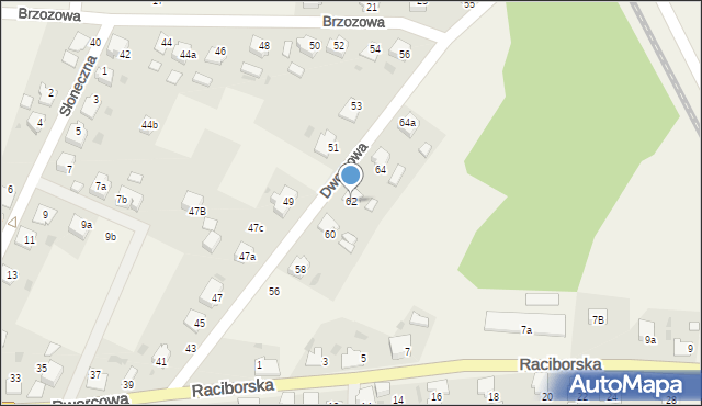 Dziergowice, Dworcowa, 62, mapa Dziergowice