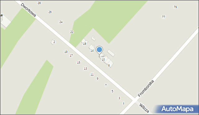 Elbląg, Dworkowa, 12, mapa Elbląga