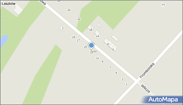 Elbląg, Dworkowa, 13, mapa Elbląga