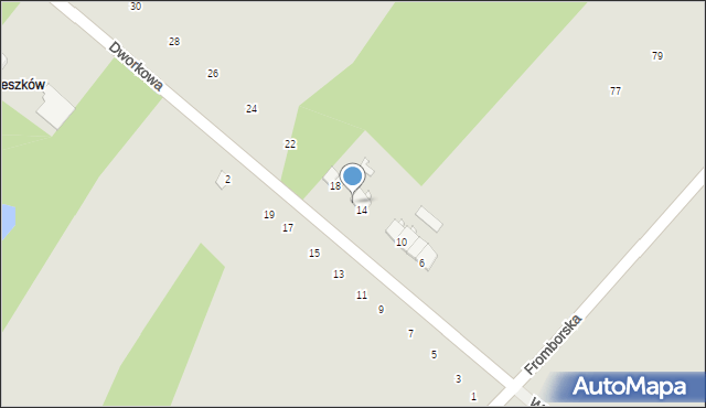 Elbląg, Dworkowa, 16, mapa Elbląga