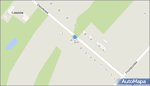 Elbląg, Dworkowa, 17, mapa Elbląga