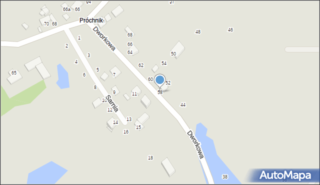 Elbląg, Dworkowa, 58, mapa Elbląga