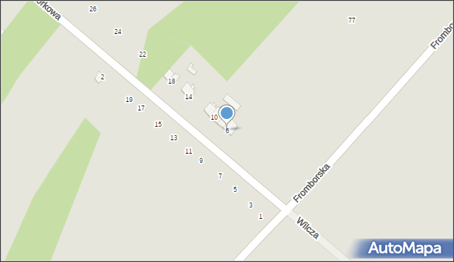 Elbląg, Dworkowa, 6, mapa Elbląga