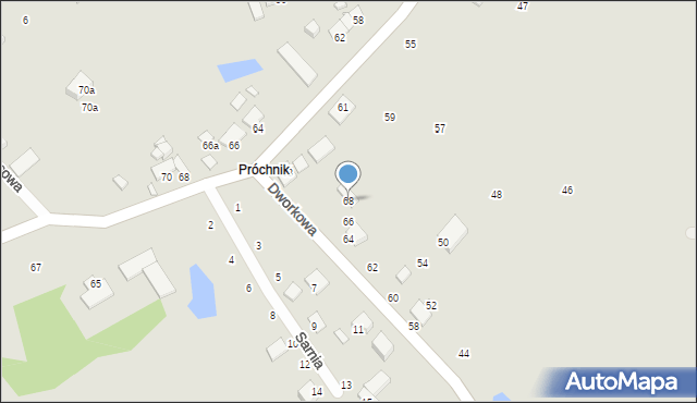 Elbląg, Dworkowa, 68, mapa Elbląga
