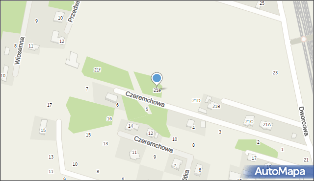 Gabryelin, Dworcowa, 21e, mapa Gabryelin