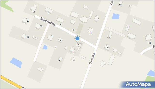 Gajewo, Dworska, 1a, mapa Gajewo