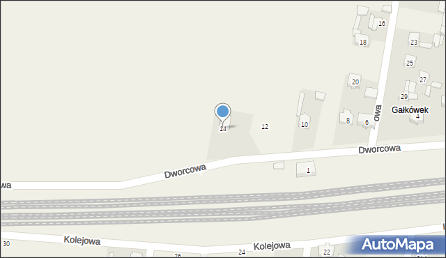 Gałków Duży, Dworcowa, 14, mapa Gałków Duży