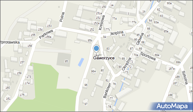 Gaworzyce, Dworcowa, 95a, mapa Gaworzyce