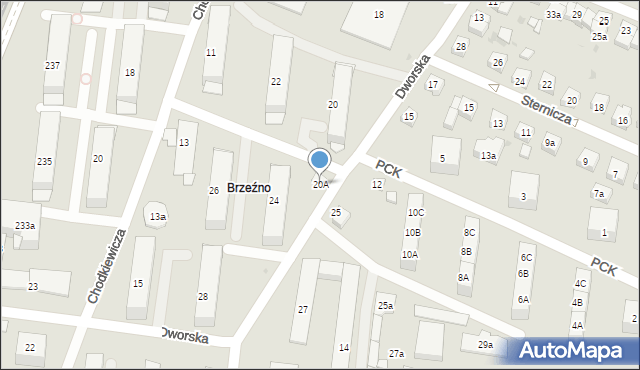 Gdańsk, Dworska, 20A, mapa Gdańska