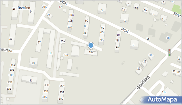 Gdańsk, Dworska, 29a, mapa Gdańska