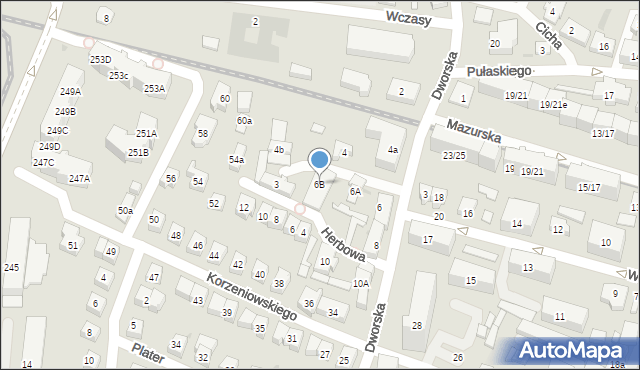 Gdańsk, Dworska, 6B, mapa Gdańska
