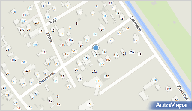 Gdańsk, Dworkowa, 17, mapa Gdańska