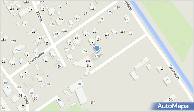 Gdańsk, Dworkowa, 17B, mapa Gdańska