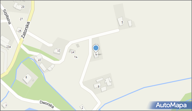 Gierałtowice, Dworska, 7, mapa Gierałtowice