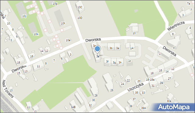 Gliwice, Dworska, 3e, mapa Gliwic