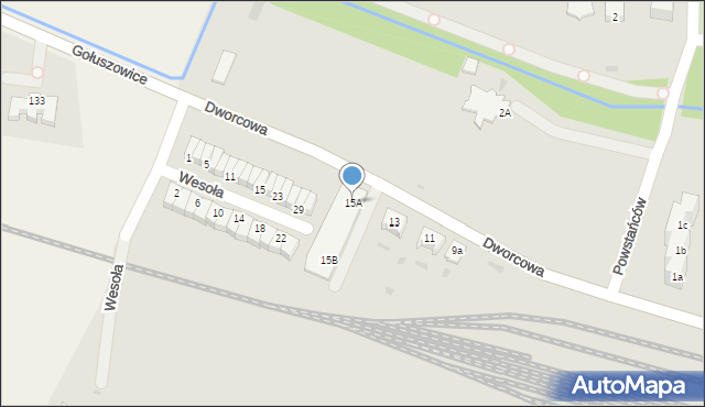 Głubczyce, Dworcowa, 15A, mapa Głubczyce