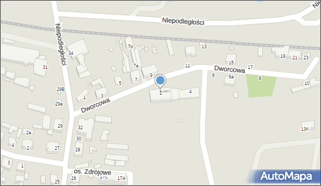 Golczewo, Dworcowa, 2, mapa Golczewo