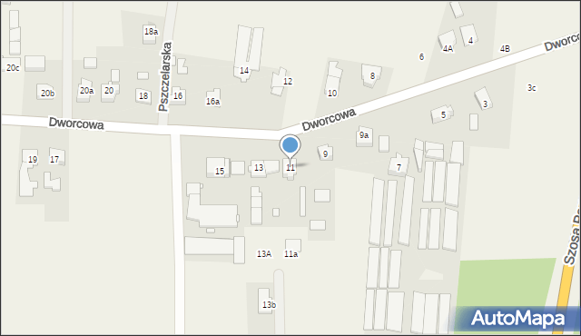 Golęczewo, Dworcowa, 11, mapa Golęczewo