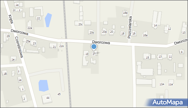 Golęczewo, Dworcowa, 17, mapa Golęczewo