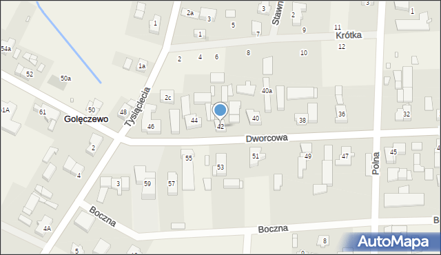 Golęczewo, Dworcowa, 42, mapa Golęczewo