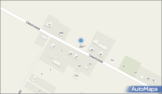 Golęczewo, Dworcowa, 68A, mapa Golęczewo