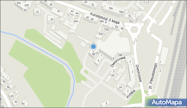 Goleniów, Dworcowa, 5a, mapa Goleniów