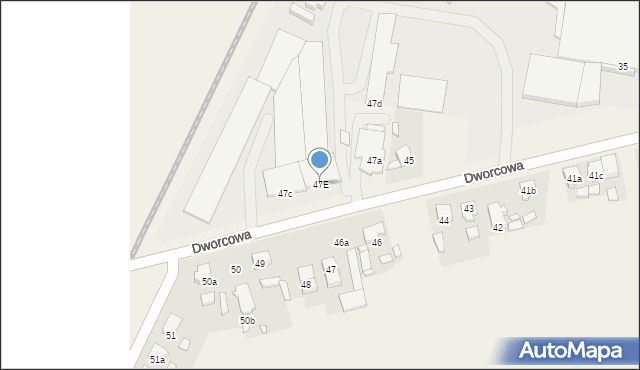 Golina, Dworcowa, 47E, mapa Golina