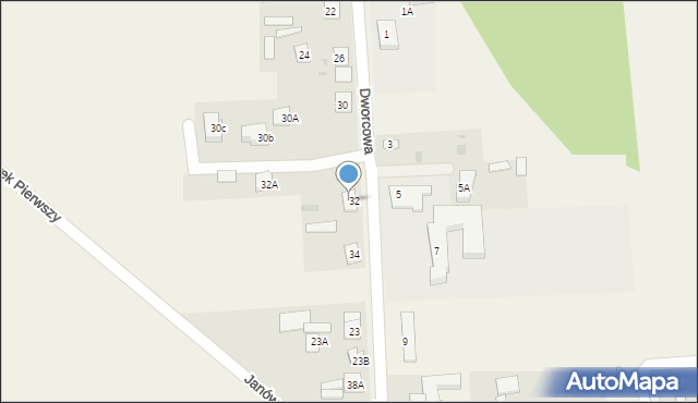 Góra, Dworcowa, 32B, mapa Góra