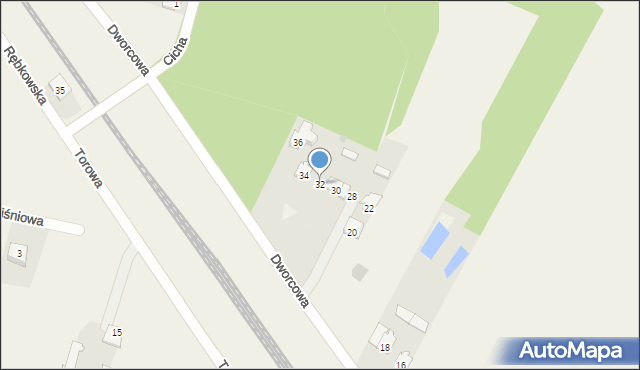 Górki, Dworcowa, 32, mapa Górki