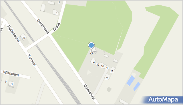 Górki, Dworcowa, 36, mapa Górki