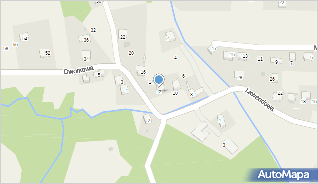 Gorzeń Dolny, Dworkowa, 12, mapa Gorzeń Dolny