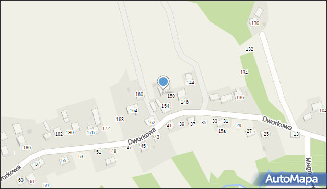 Gorzeń Dolny, Dworkowa, 152, mapa Gorzeń Dolny