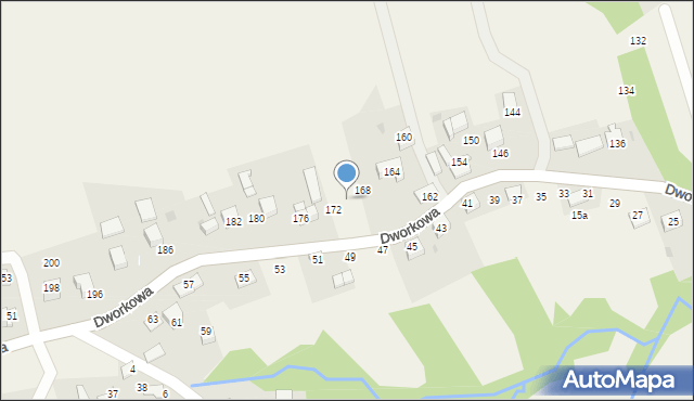 Gorzeń Dolny, Dworkowa, 170, mapa Gorzeń Dolny