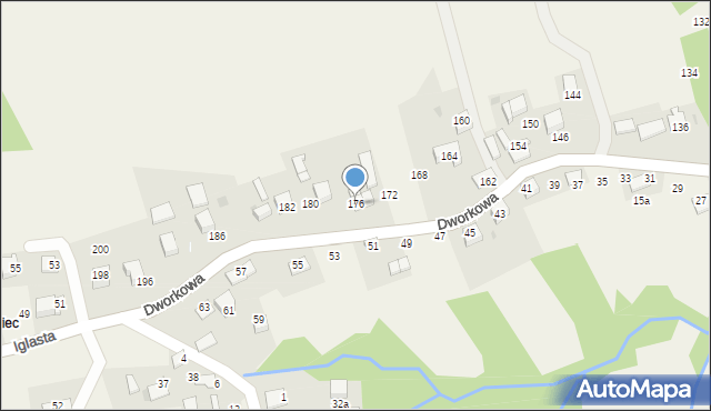 Gorzeń Dolny, Dworkowa, 176, mapa Gorzeń Dolny