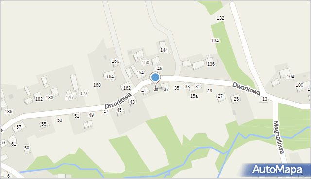 Gorzeń Dolny, Dworkowa, 39, mapa Gorzeń Dolny