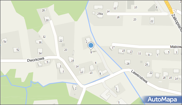 Gorzeń Dolny, Dworkowa, 4, mapa Gorzeń Dolny