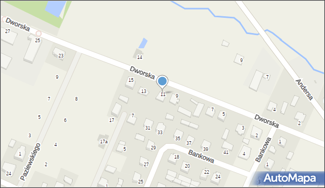 Górzno, Dworska, 11, mapa Górzno