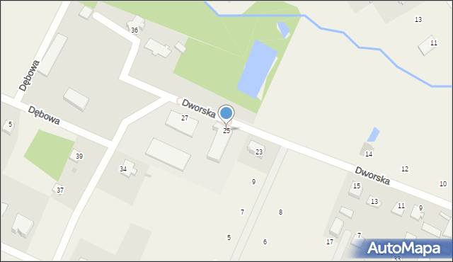 Górzno, Dworska, 25, mapa Górzno