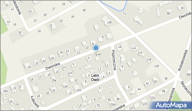 Gościcino, Dworska, 3, mapa Gościcino