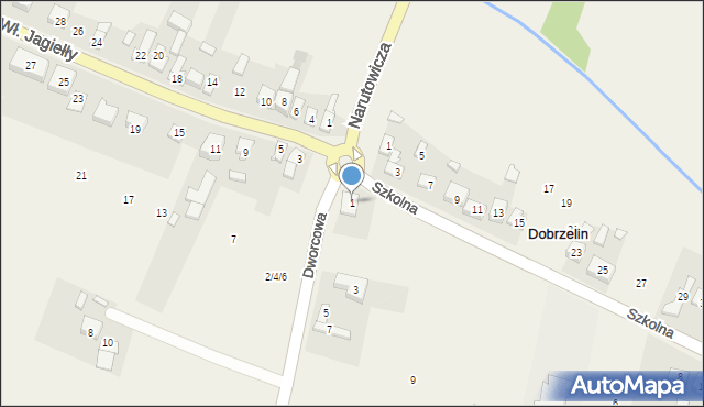 Grabów, Dworcowa, 1, mapa Grabów