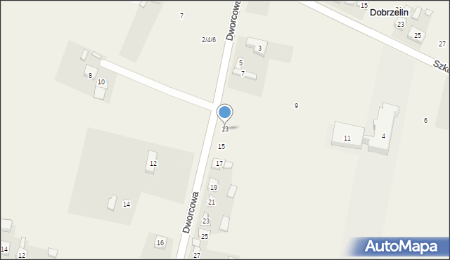 Grabów, Dworcowa, 13, mapa Grabów