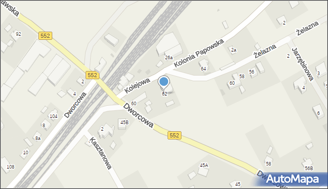 Grębocin, Dworcowa, 62, mapa Grębocin