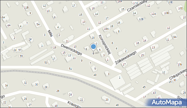 Grodzisk Mazowiecki, Dwernickiego Józefa, gen., 6, mapa Grodzisk Mazowiecki