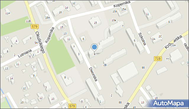 Grodzisk Mazowiecki, Dworska, 4, mapa Grodzisk Mazowiecki
