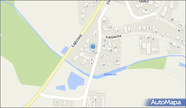 Gulcz, Dworcowa, 3, mapa Gulcz