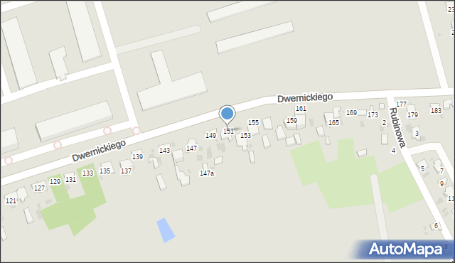 Hrubieszów, Dwernickiego Józefa, gen., 151, mapa Hrubieszów